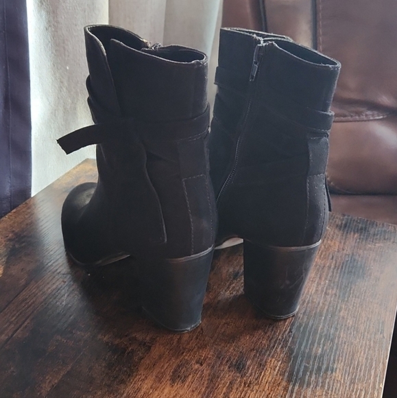 Black suade Booties - Picture 2 of 2